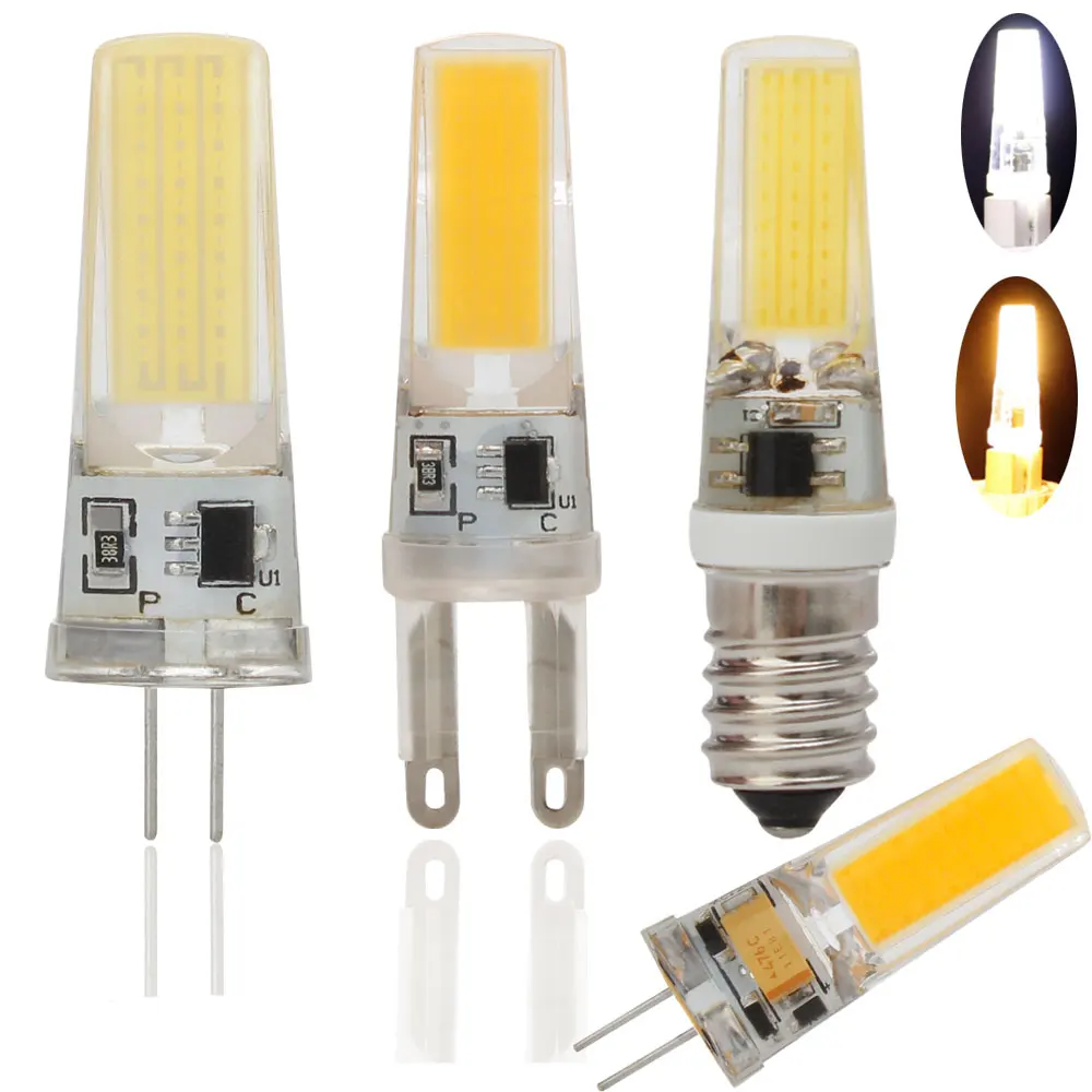 Dimmable G4 G9 LED Lamp Bulb AC/DC 12V E14 220V 7W COB SMD LED Lighting