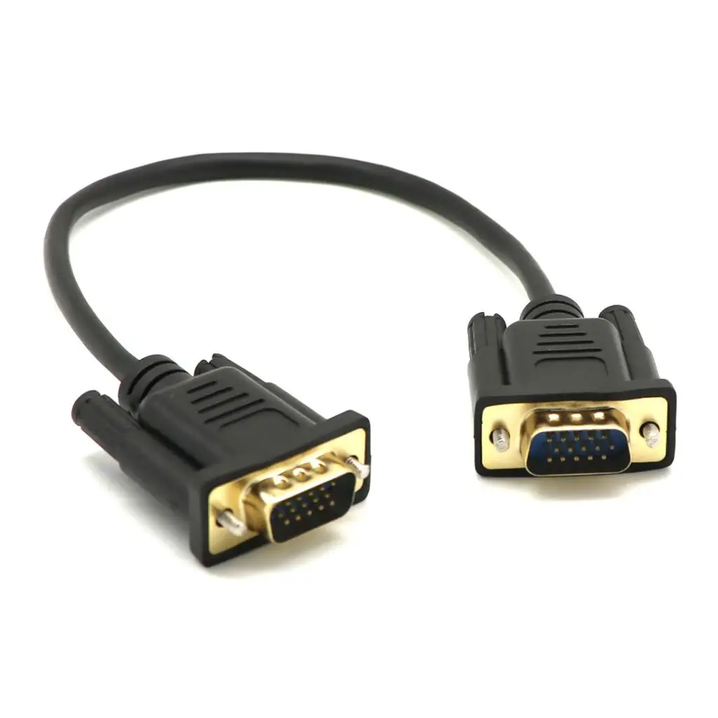

VGA HD15 Male To Male Cable Monitor M/F Extension Adapter Cord 0.3 m High performance VGA Extension Cable Connects