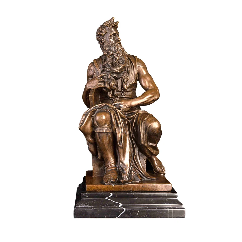 

Small size bronze greek mythological figure moses statue sculpture for sale