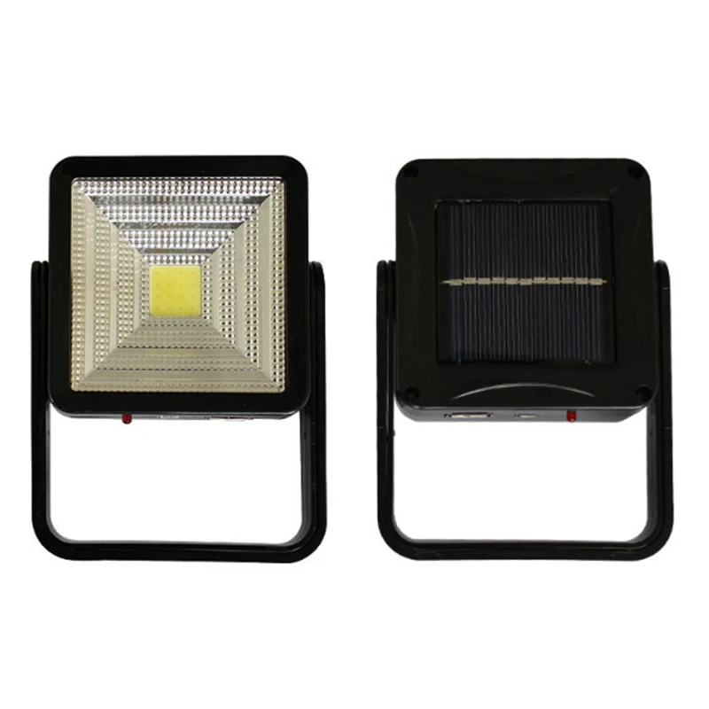 

Square Portable Solar Lantern Emergency COB LED Outdoor Camping Lamp Waterproof USB Rechargeable Handy Light Lamps