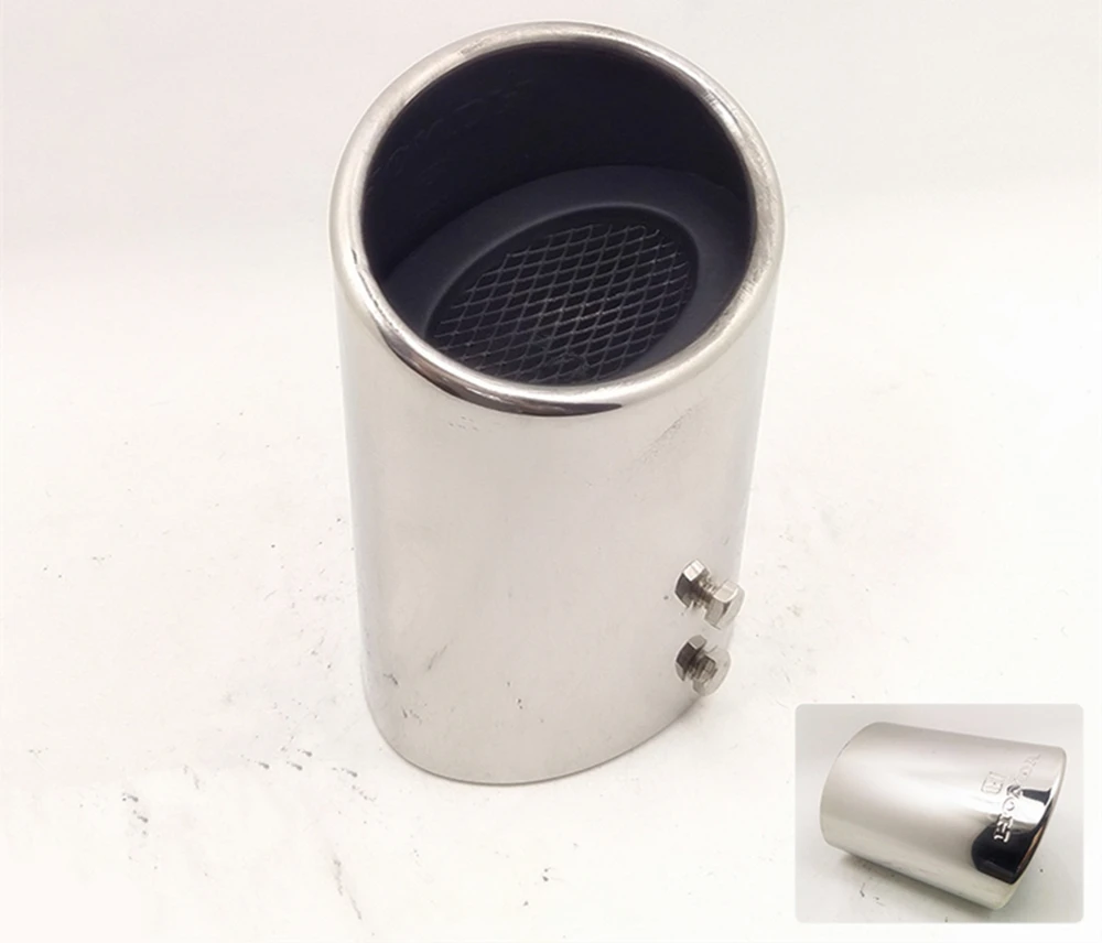 

UNIVERSAL New Car Autonly 1PCS 75MM Inlet Oval Car Exhaust Pipe Muffler Tip Car Accessories Stainless Steel For Honda Civic