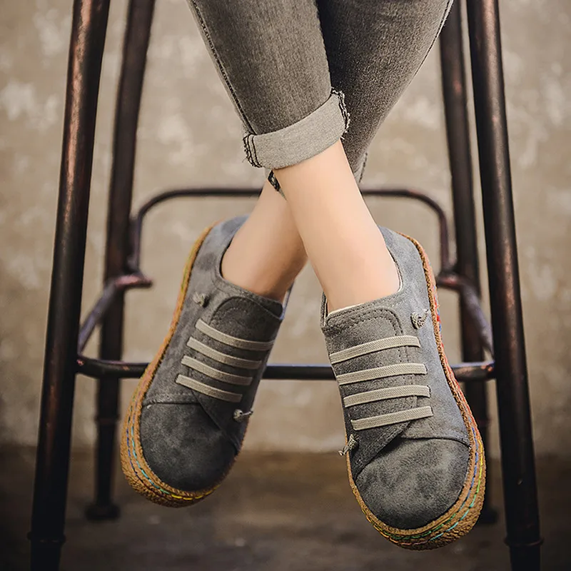 Демисезонные женские мокасины на плоской подошве с круглым носком; повседневные женские туфли на плоской подошве без застежек; женские туфли-оксфорды