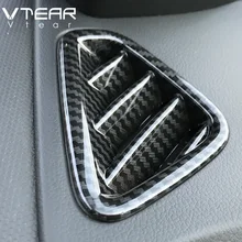 Vtear для hyundai Kona кондиционер вентиляционная Выходная крышка украшения ABS хромированные внутренние молдинги отделка Аксессуары