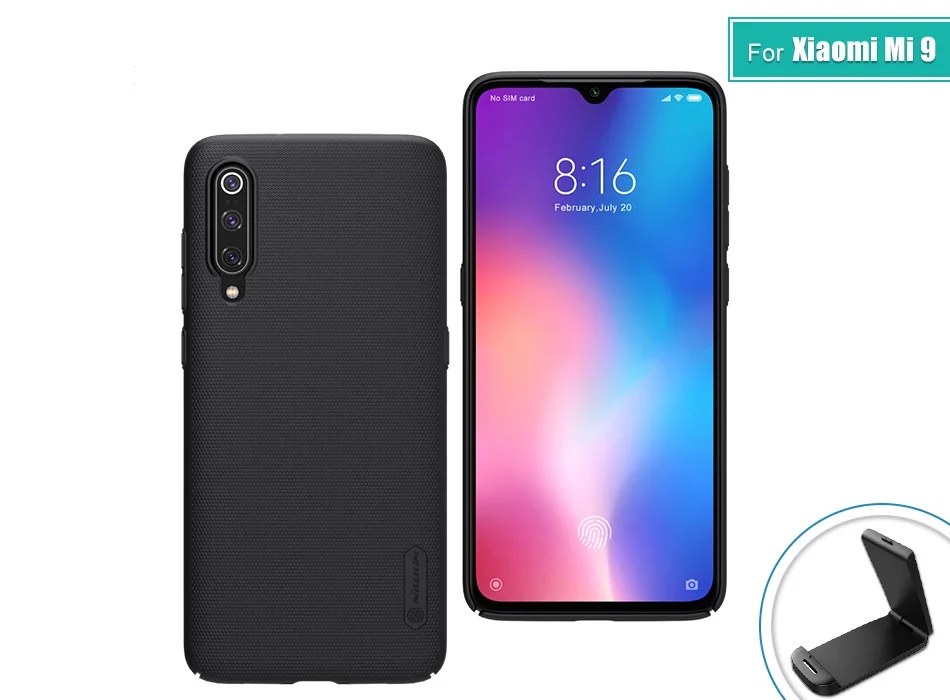 Для xiaomi mi 9 чехол 6,39 ''NILLKIN матовый PC жесткий чехол-накладка Подарочный держатель для телефона mi 9 чехол для xiaomi mi 9 mi 9 pro