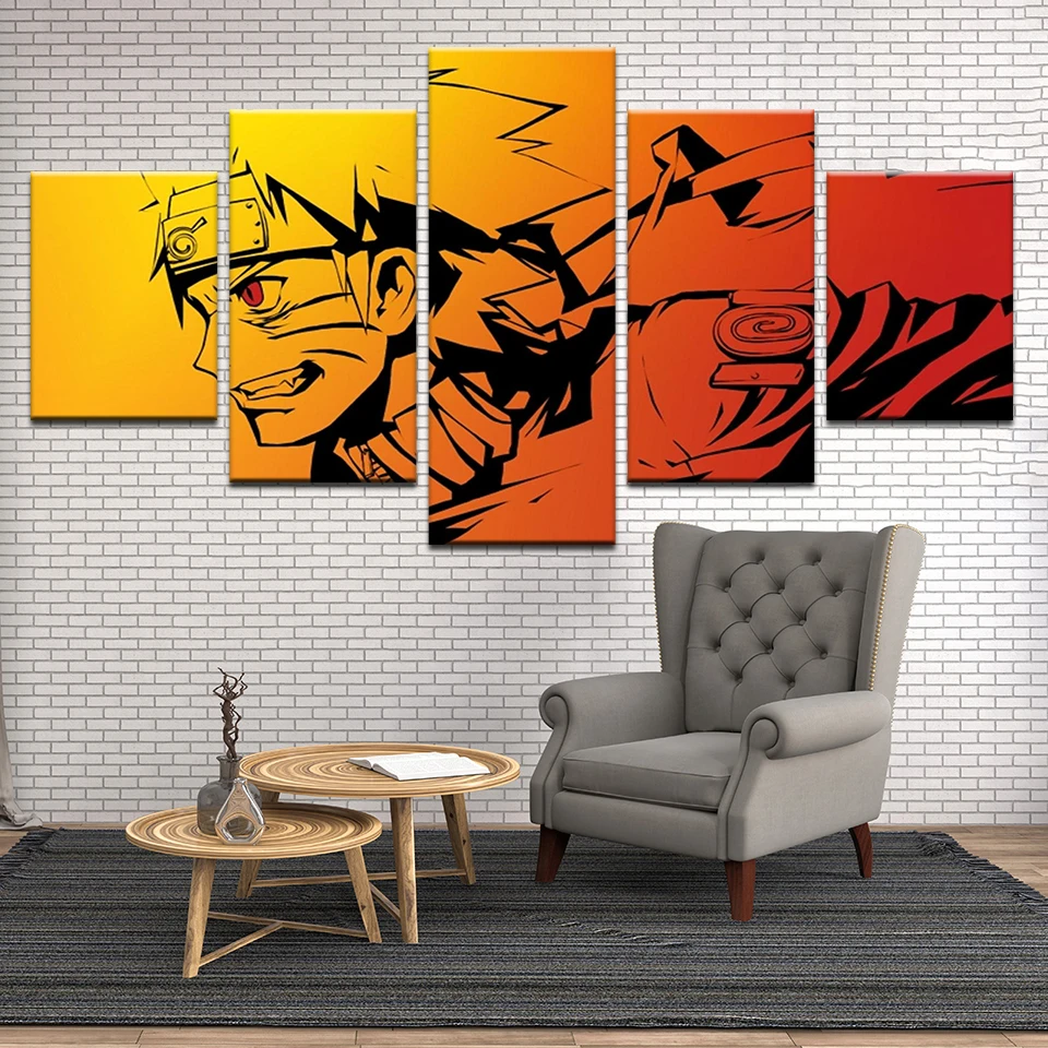 Canvas Painting Modular Poster 5 Pieces Naruto Anime Wall Art Home