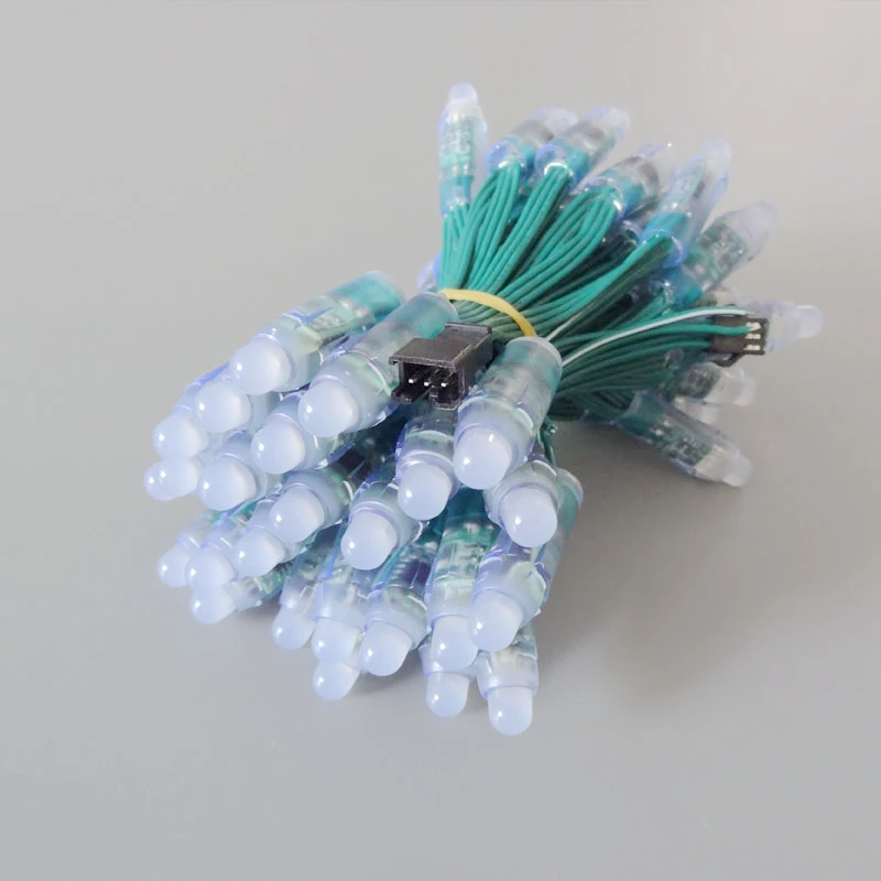 

1000pcs/lot 12mm WS2811 Full Color Pixel Module Green Wire Cable DC5V IP68 Waterproof Point Lights For Advertisement