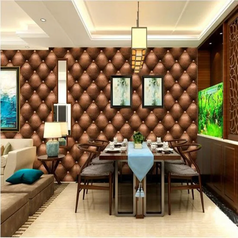 Wallpapers Youman European 3D Stereoscopic Wallpaper Roll Modern Luxury Soft Pack Faux Leather Textured For Bedroom Living Room