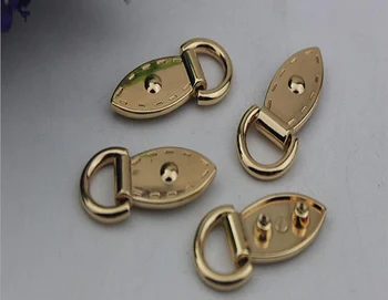 

10pcs/lot Pale golden DIY leaf shape package with side of the ring thick flank screw on the nail package of hardware fittings