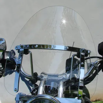 

Motorcycle Clear Windscreen Windshield Fit For Harley Dyna Sportster Road King Yamaha Suzuki Honda