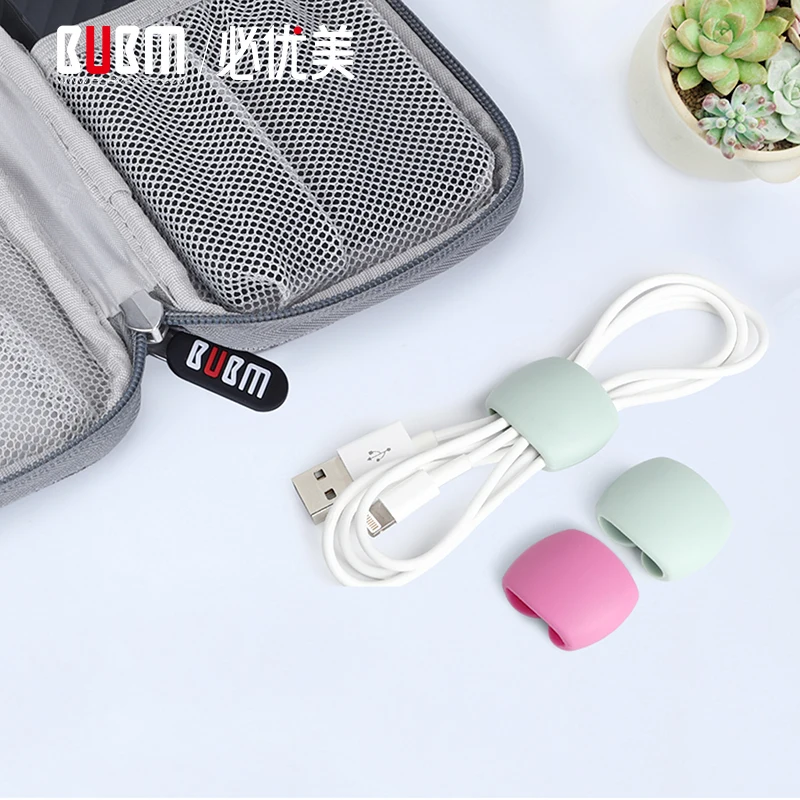 

BUBM Portable Cable Organizer Management Wire Charger Protector Flexible Mini Silicone Saver for Earphone,USB Charging Cable