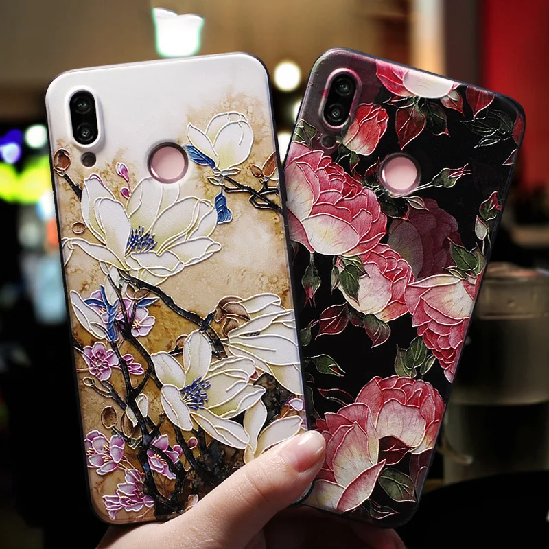 Чехол для Huawei Honor 10i с 3D рельефом милые животные цветок тисненый чехол 10 i Honor10i