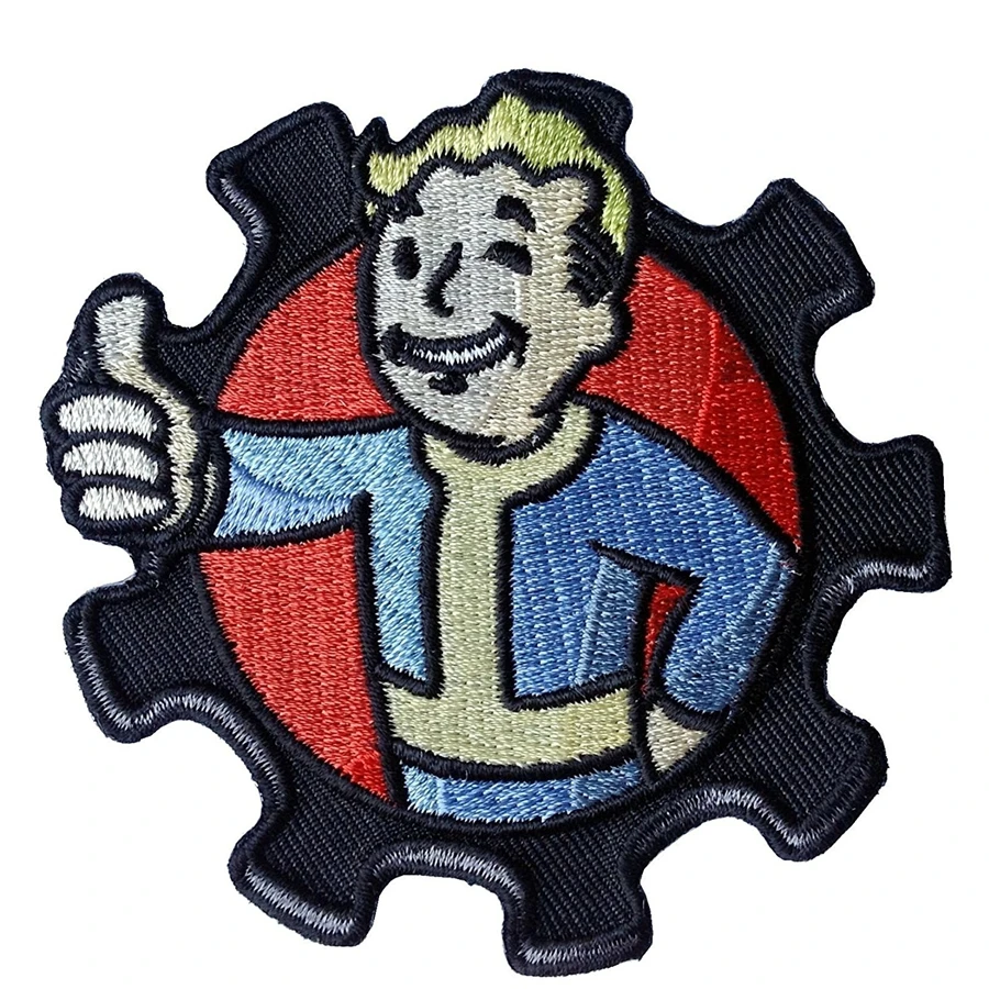 

Squad Men's Iron On Fallout Vault Boy Thumbs Up Embroidered Patch Tactical Gear Morale Patches