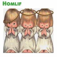 5d diy заказной набор для картин из алмазов eigen foto милые маленькие ангелы полный квадратный стежок Алмазная вышивка мозаика