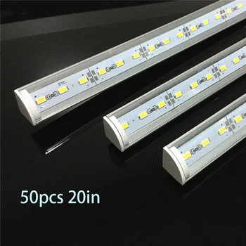 

LED Bar Lights DC12V/24V 5630 5730 s Rigid Strip Light V Aluminium Shell + PC Cover 50pcs/lot Factory direct price