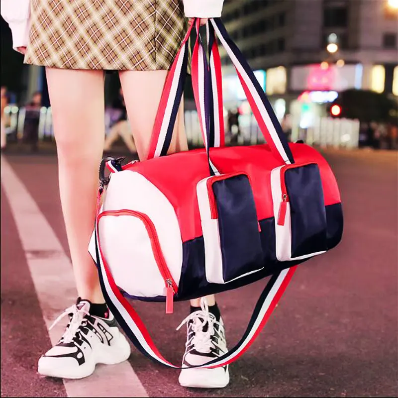 Large Gym Bags Waterproof Women Sport Bags With Compartment Nylon Outdoor Travel Bags Hand Luggage Girl Fitness Shoulder Bags Large Gym Bags Waterproof Women Sport Bags With Compartment Nylon Outdoor Travel Bags Hand Luggage Girl Fitness Shoulder Bags