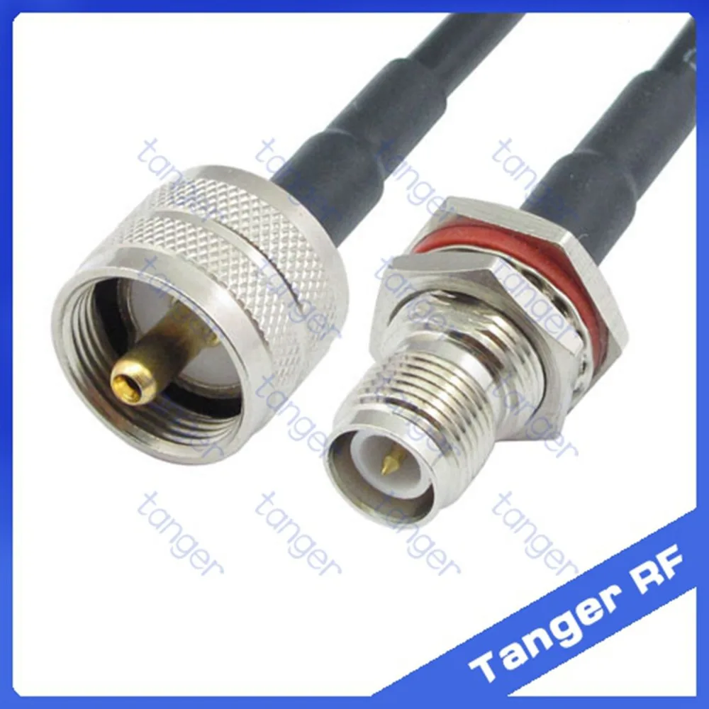 Tanger Хит продаж RP-TNC гнездовой разъем для штекер UHF штекер PL259 прямые RF RG58 косичка джемпер коаксиальный кабель, 20 дюймов, 50 см