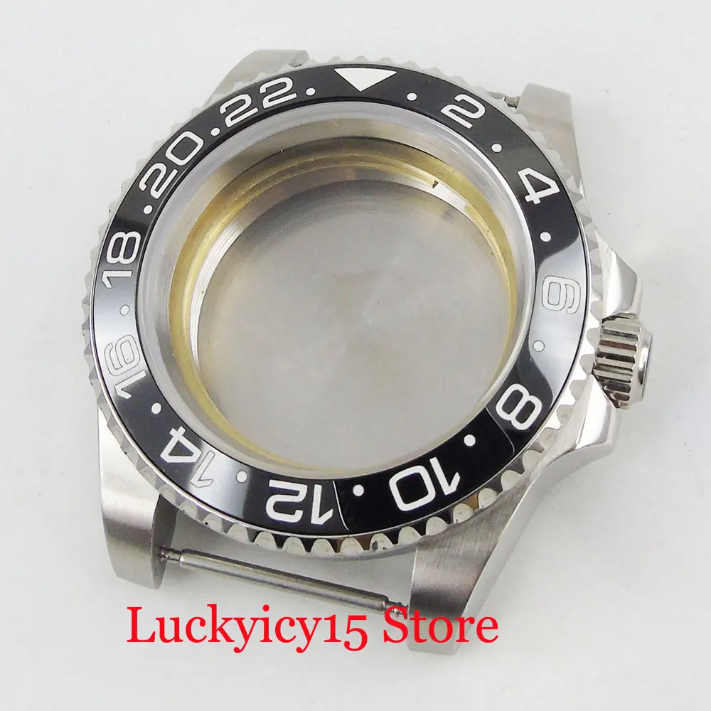 9 Models 40mm Silver Watch Case Sapphire glass Rotating Bezel Fit for ETA 2836 MIYOTA Automatic Movement - Цвет: 4