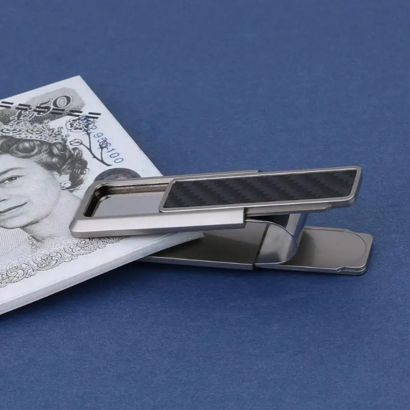 Мужской кошелек унисекс из нержавеющей стали с зажимом для денег, женский тонкий металлический зажим для денег и кредитных карт