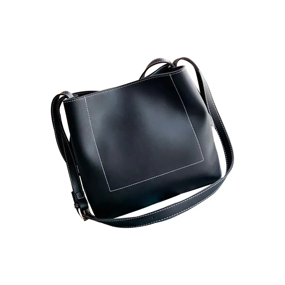 Aelicy, женская сумка через плечо, сумка-мешок для женщин,, летние женские сумки, кожаные роскошные сумки, известный бренд - Цвет: Черный