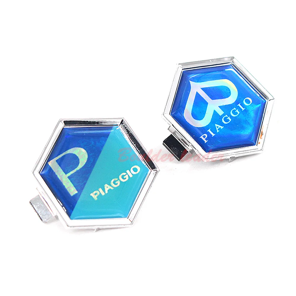 

For Vespa Piaggio GTS300 LX150 fly 125 3vte Gts 200 Front panel logo patch hexagonal models 3D plastic sticker Nameplate