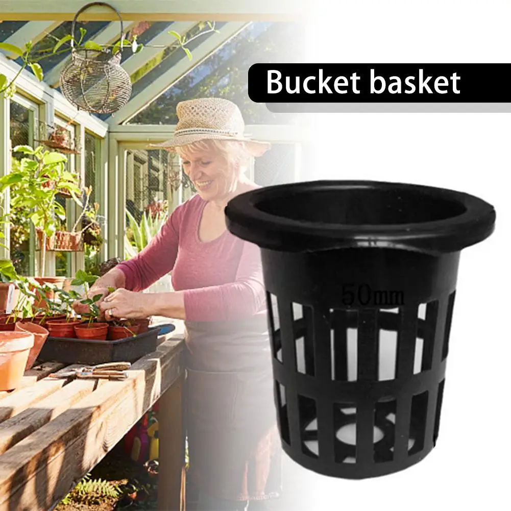 

20-Pack 2 Inch Garden Slotted Mesh Net Cups, Heavy Duty Net Pots W/ 20 Pcs Plant Labels, Wide Lip Bucket Basket For Hydroponics