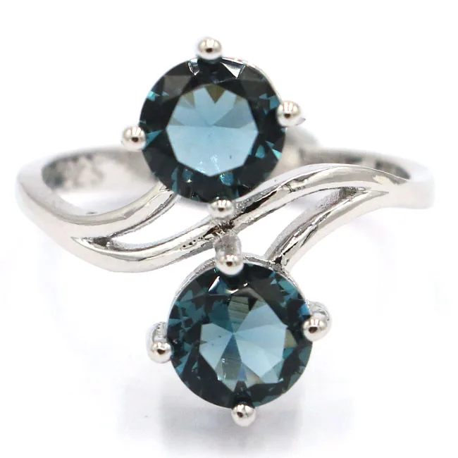 Edler Schmuck Schmuck & Zubehör Frank Uns Sz 7,75 # Shecrown Charming London Blau Topas Damen Party 925 Silber Ring 19x9mm Gut FüR Antipyretika Und Hals-Schnuller