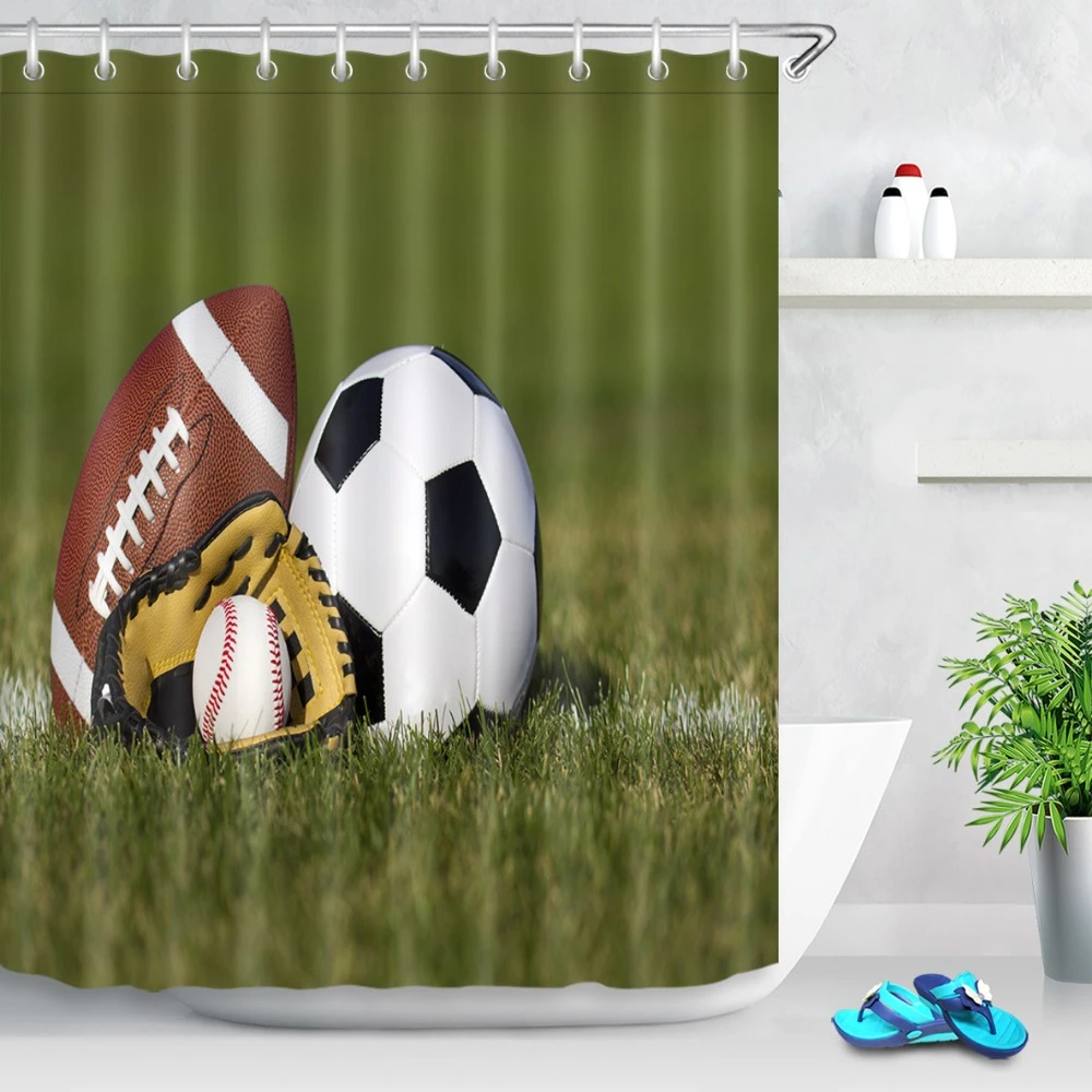 Lb Soccer Ball American Football Baseball Glove Shower Curtains Green Grass Bathroom Curtain Fabric Polyester For Bathtub Decor Shower Curtains Aliexpress Lb Soccer Ball American Football Baseball Glove Shower Curtains Green Grass Bathroom Curtain Fabric Polyester For Bathtub Decor Shower Curtains Aliexpress