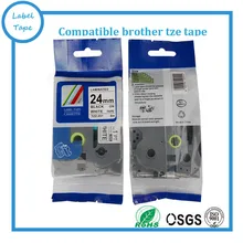 10 шт./партия совместимый принтер этикеток brother tze лента 24 мм tze 251 tze-251 tze251 черный на белом для p-touch производитель этикеток