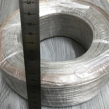 DHL кабель с прозрачной изоляцией 2pin параллельный Электрический провод 20AWG 22AWG 24AWG 26AWG 2 ядра провод для освещения лампы золотой серебряный кабель питания