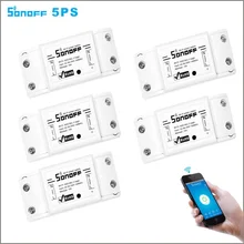 5PCS Sonoff basic Smart Switch Wifi Controlled Switch with alexa google home Smart Home Wifi Switch 220V Domotica relay module цена 5PCS Sonoff basic Smart Switch Wifi Controlled Switch with alexa google home Smart Home Wifi Switch 220V Domotica relay module цены онлайн