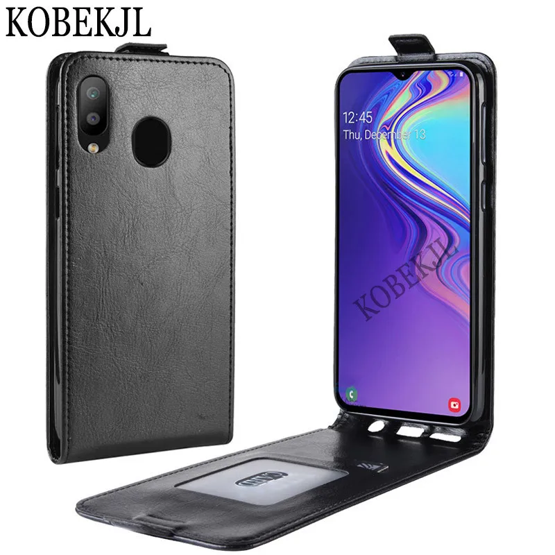 For Samsung A20 Case Flip Luxury PU Leather Back Cover