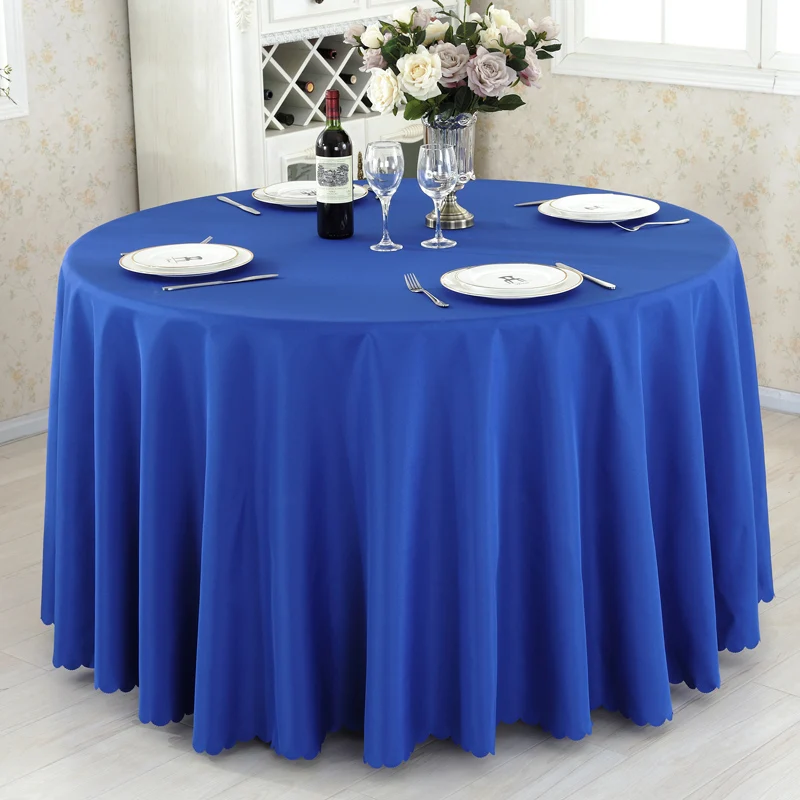 Royal Blue Одноцветная круглая скатерть для кемпинга, белая скатерть для стола, вечерние скатерти для отеля, свадьбы, столовой и журнального столика - Цвет: Royal Blue