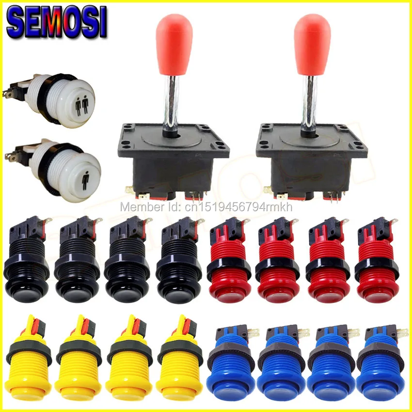 

Arcade Button Electronics Games Set of Arcade Stick Joystick for Arcade Console Kit Part Replacement