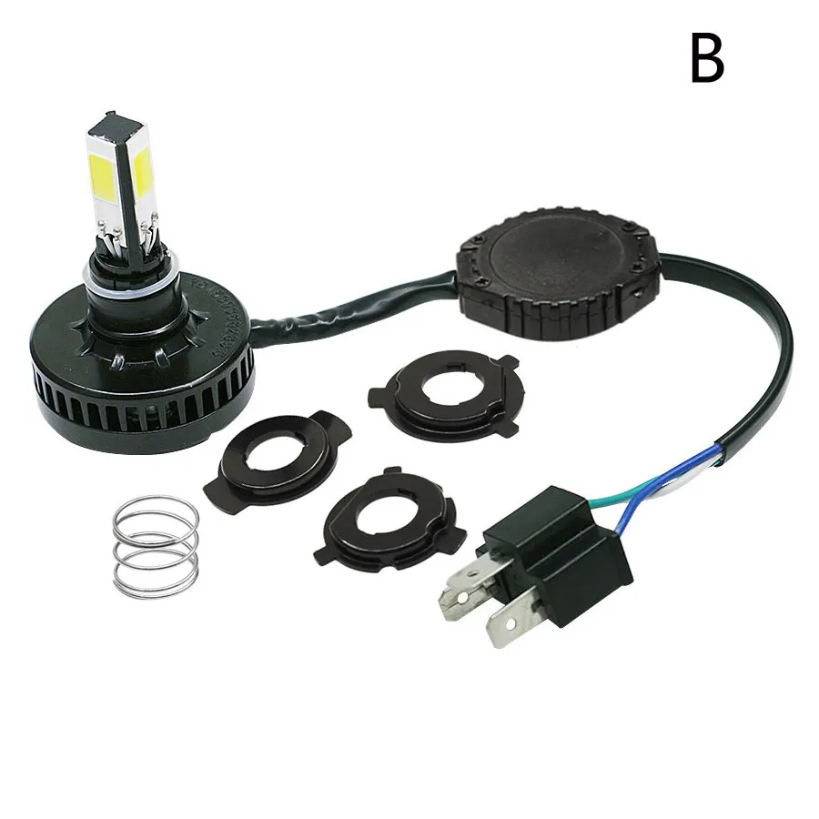 YCCPAUTO мотоциклетный головной светильник H6 H4 светодиодный светильник Ba20d DC12v мотоциклетные фары лампы H4 головной светильник Hi Lo луч белый 24 Вт 3000лм Новинка - Цвет: Сине-голубой