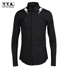 Мужская формальная рубашка с длинным рукавом молния свадебное платье с вышивкой Chemise Homme Топы большого размера белые деловые офисные рубашки