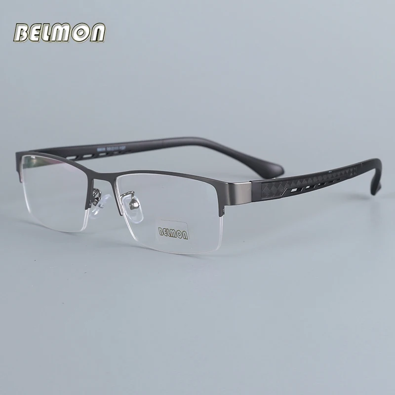 

Belmon Spectacle Frame Eyeglasses Men Nerd Computer Optical Prescription Eye Glasses Frame For Male Transparent Clear Lens 6608