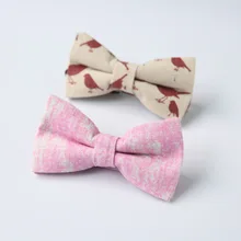 Высококачественные модные новые дизайнерские мужские галстуки-бабочки, Женский хлопковый льняной галстук-бабочка с принтом для свадебной вечеринки 11x6 см, 30 шт./партия