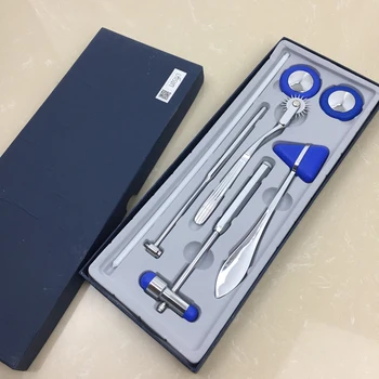 

5 IN 1 Medical Neurological Massager Hammer Percussor Diagnostic Medical Reflex Percussion Hammer Blue Color