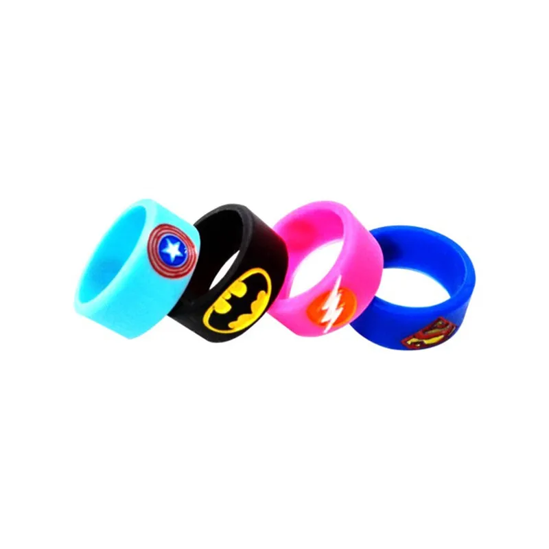 2pcs Batman Superman Vape Band Non Slip Silicone Ring for e-cigarette Decorative Protection Diameter 18-25mm Atomizer Kit 2pcs Batman Superman Vape Band Non Slip Silicone Ring for e-cigarette Decorative Protection Diameter 18-25mm Atomizer Kit