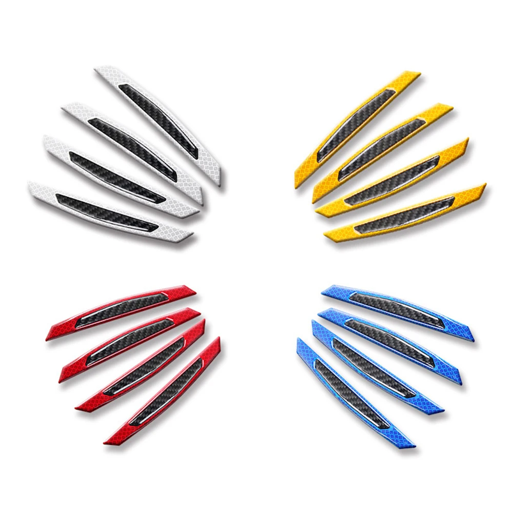 4 Pcs/pack Car Door Bumper Sticker Warning Safety Mark Anti collision