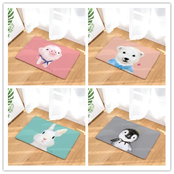 

Nordic style Cartoon christmas mat bedroom rug kitchen bathroom mat rectangular door mat