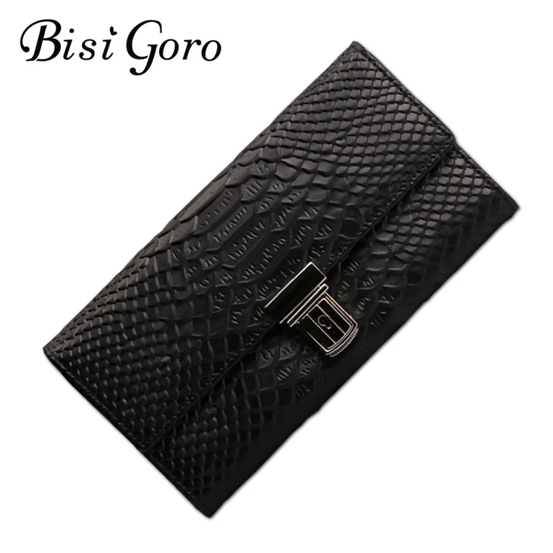 Bisi Goro/2019 Женский кошелек из яловой кожи Длинный на молнии мягкая модная женская