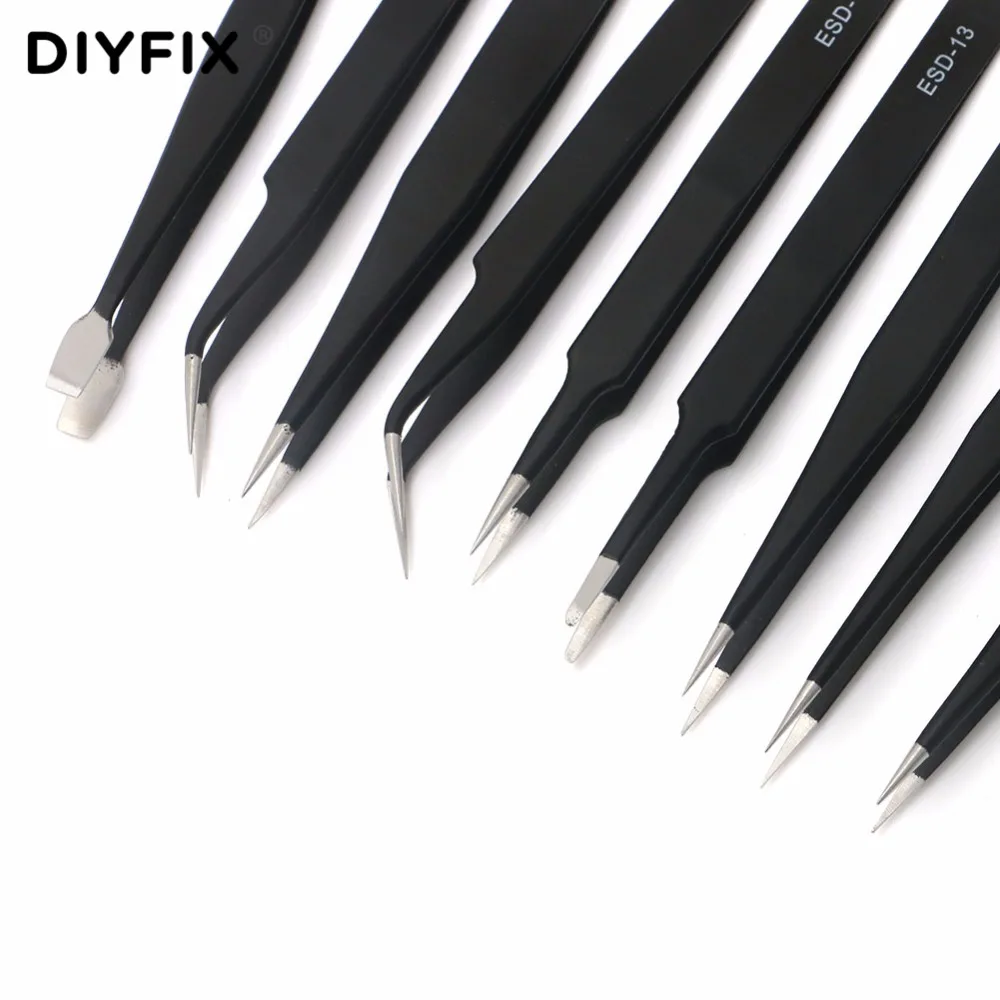Stainless Steel Tweezers Set (6)