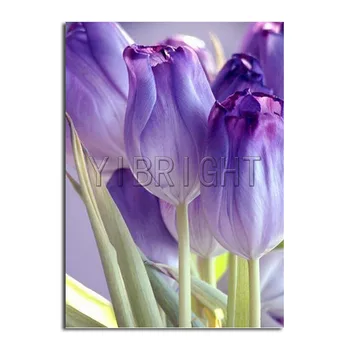

Full Square 5D DIY Diamond Painting Red Or Blue Tulip 3D Embroidery Cross Stitch Mosaic Flowers,Round Diamond Painting Scenery