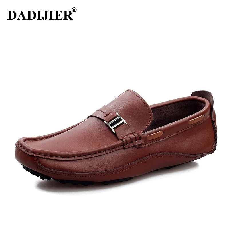 

DADIJIER 2018 New Men's Driving Shoes Brand Man Business Daily Casual Men's Leather Shoes Spring Summer Large Size 46 47 JH148