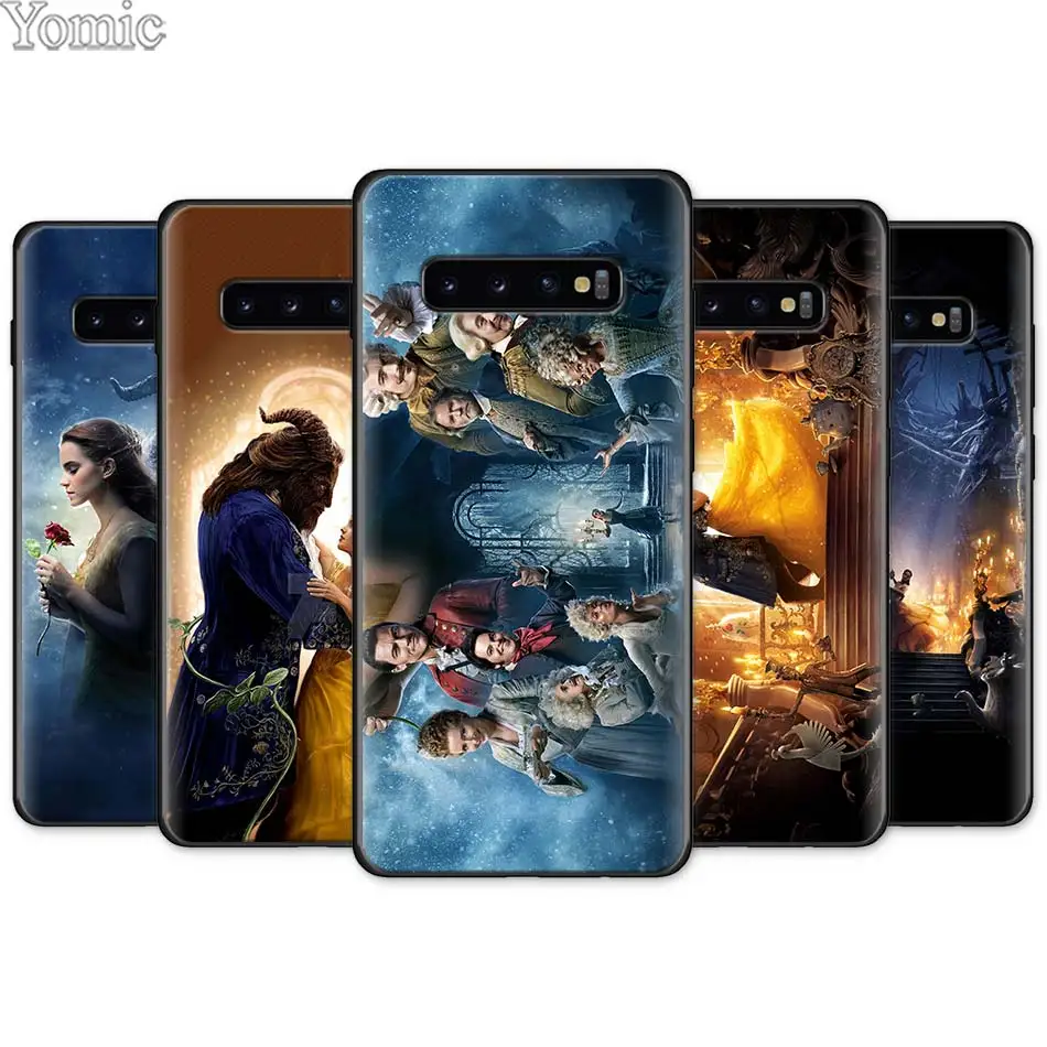 

Beauty and the Beast Black Silicone Case for Samsung Galaxy S10e S10 S8 S9 Plus S7 A40 A50 A70 Note 8 9 Soft Case Cover