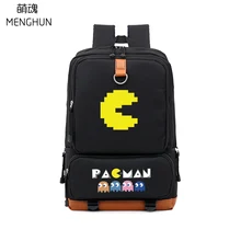 Высокая емкость большой рюкзак 15.6 дюймов ноутбук рюкзаки Ретро игра Pacman нейлон Рюкзаки подарок для поклонников игры nb232