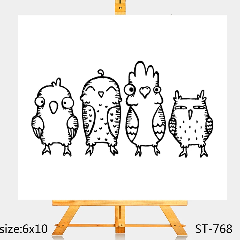 

Zhuoang Cartoon bird design / beautiful style design / transparent seal / silicone seal DIY scrapbook album / card