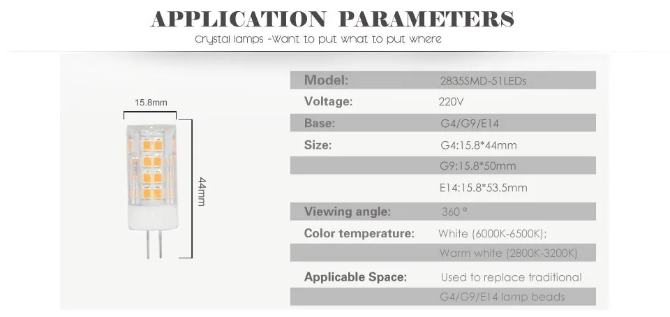 G9 G4 E14 светодиодный Лампа AC 220 V 360 градусов светодиодные декоративные огни Bombillas SMD 2835 свет заменить Гостиная галогенные люстры лампы