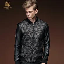 Новая мода, мужское весеннее тонкое пальто, метросексуал, весеннее пальто, черная кожаная куртка, 15013 прострочка, ПУ, распродажа